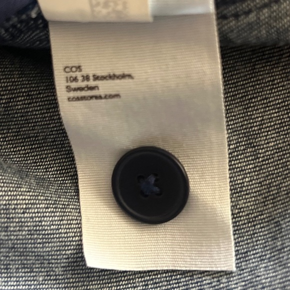 COS A-Line Denim Classic Mini Shirt Dress Size 10 - Picture 10 of 10